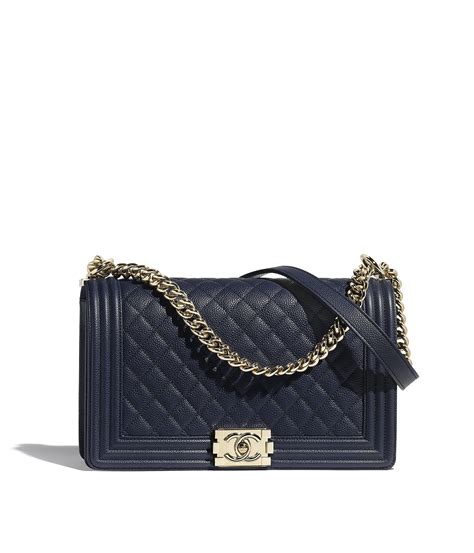 borsa blu chanel grande vintage